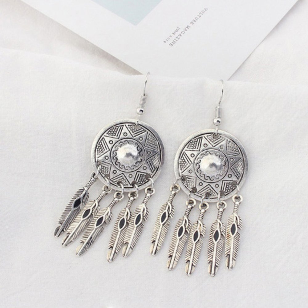 Earrings ~ Western ~ American ~ Indian ~ Feather